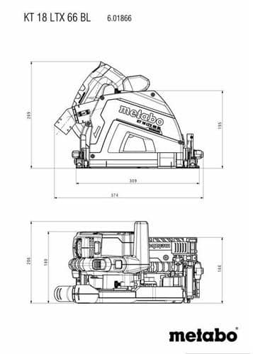 METABO Akku-Tauchsäge KT 18 LTX 66 BL 18V 66mm 2250-5000min-¹ METABO