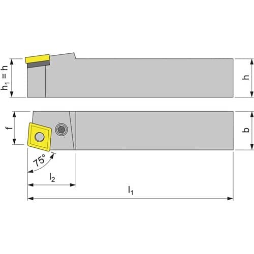 TECWERK Klemmdrehhalter PCBNR2020K12 re.brün.Außen TECWERK
