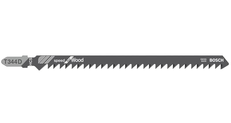BOSCH Stichsägeblatt T 344 D Speed for Wood, 5er-Pack