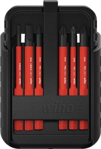 WIHA Wechselklingensatz slimBit electric 12-tlg.Schlitz/PH/(+/- PZD)Torx® WIHA
