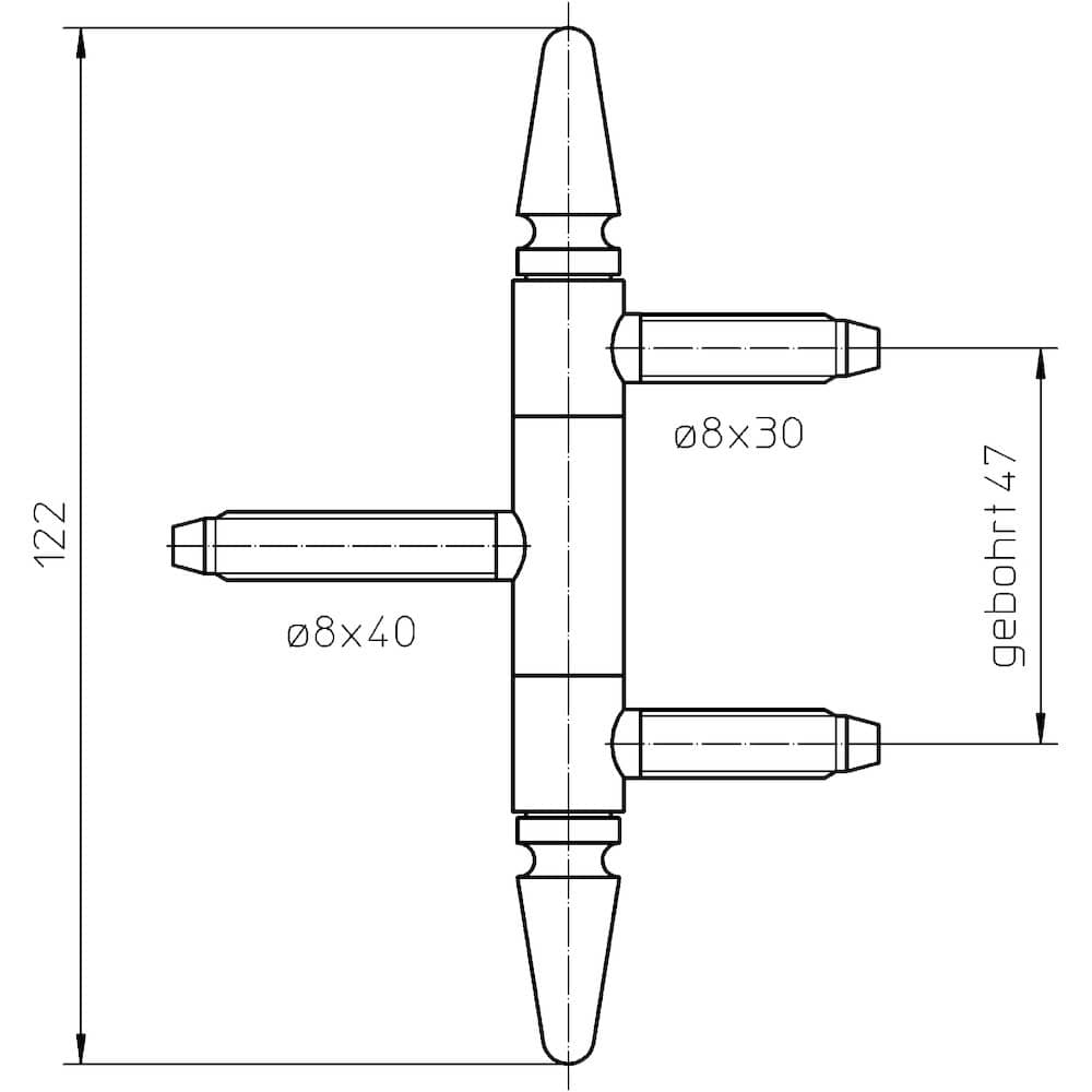 SIMONSWERK Einbohrband BAKA® C 1-13 ZK K-FT, Stahl,