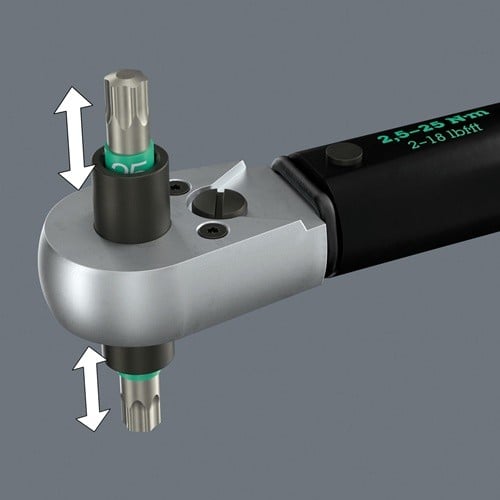 WERA Drehmomentschlüssel Click-Torque Lock A 6 R/L 1/4 Zoll 2,5-25 Nm WERA