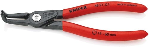 KNIPEX Präzisionssicherungsringzange J 21 f.Bohrungen D.19-60mm L.165mm KNIPEX