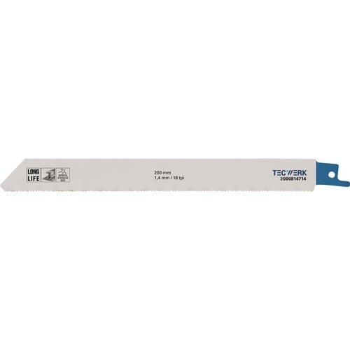 TECWERK Säbelsägeblatt L.200mm B.19mm TPI 18 1,4mm 5 St./Karte TW