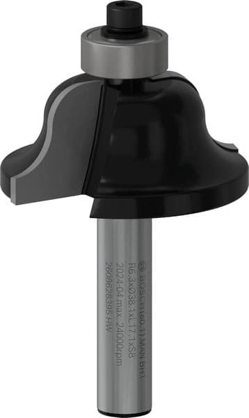 BOSCH Profilfräser B, 8 mm, R1 6,3 mm, B 12,7 mm, L 17 mm, G 61 mm