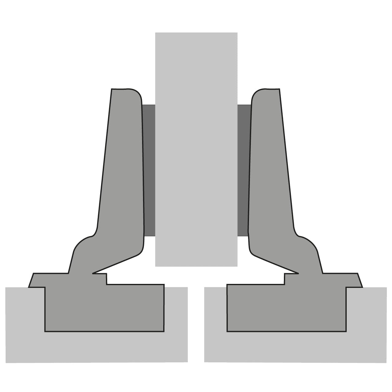 HETTICH Intermat 110° Standardscharnier (Intermat 9943), TH 52 x 5,5 mm, 48051