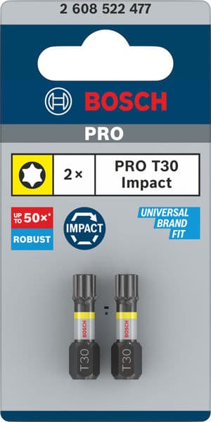 BOSCH Impact Control T30 Insert Bits, 2 Stk.