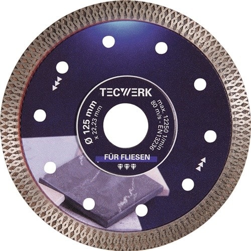 TECWERK Diamanttrennscheibe FLIESEN PRO X D.125mm Bohr.22,23mm TW