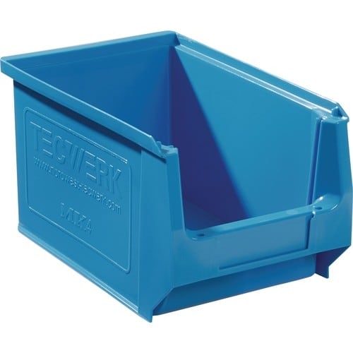 TECWERK Sichtlagerkasten L230/200xB150xH130mm PE blau TECWERK