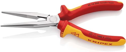 KNIPEX Flachrundzange L.200mm ger.VDE Mehrkomp.-Hüllen KNIPEX