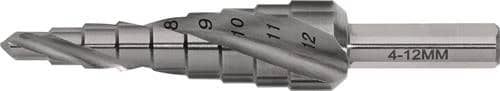 TECWERK Stufenbohrer Bohrber.4-12mm HSS Spiralnut Z.2 Stufen 9 TECWERK