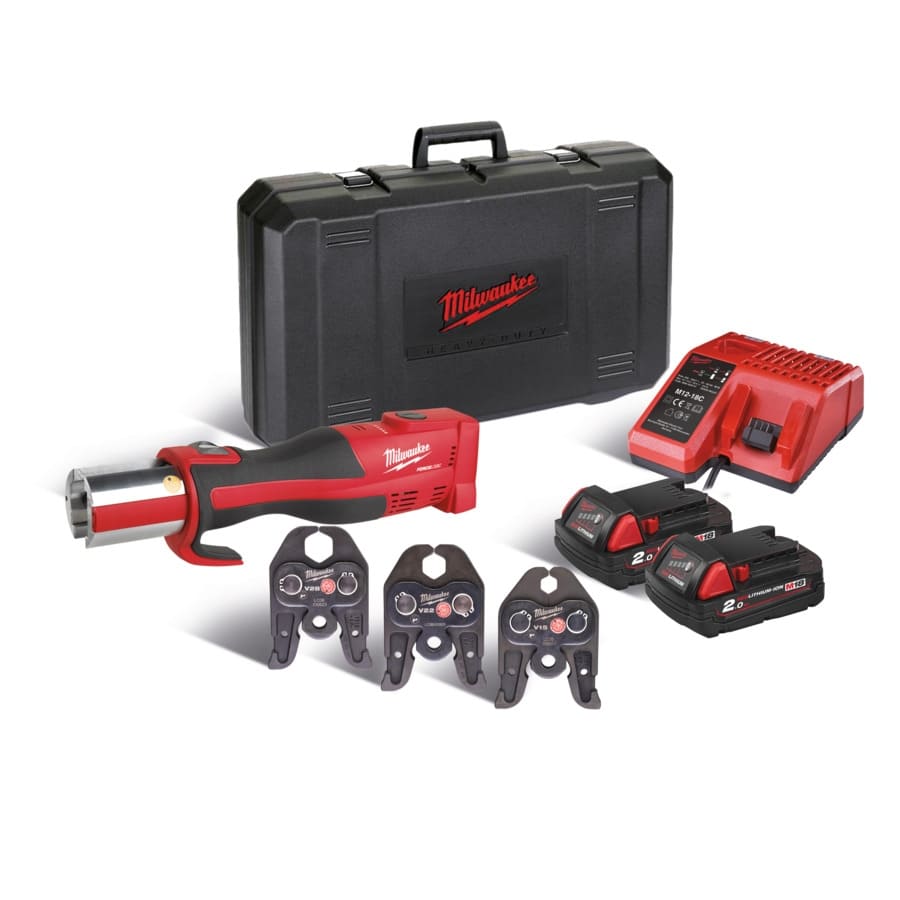 MILWAUKEE Bürstenloses Akku-Presswerkzeug (Sanitär) M18BLHPT-202C V-Set