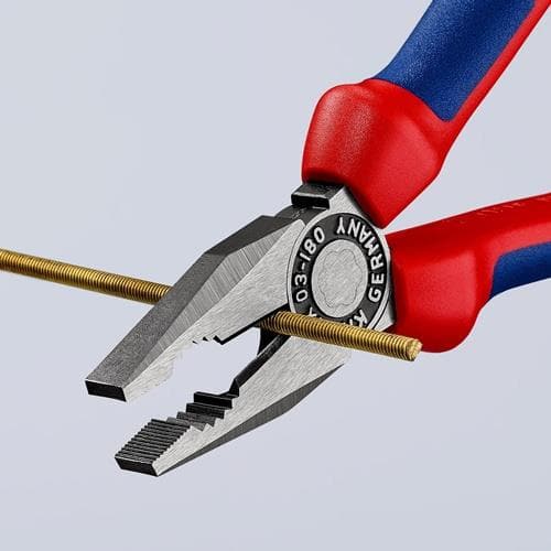 KNIPEX Kombizange L.180mm pol.Mehrkomp.-Hülle KNIPEX