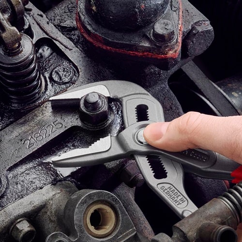 KNIPEX Wasserpumpenzange Cobra® ES L.250mm Spann-W.40mm grau atram.pol.