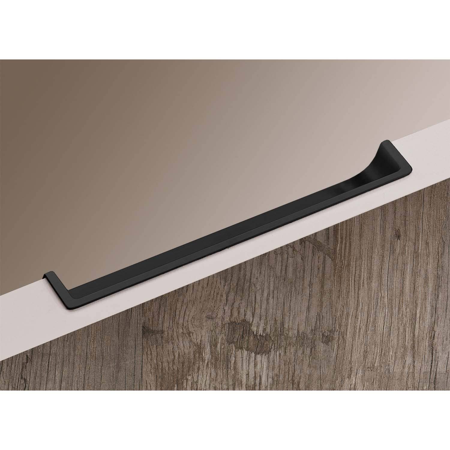 HETTICH Einsetzgriff Genzone, L 134 mm, B 16 mm, H 16 mm, Schwarz matt, 9347581