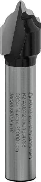 BOSCH Profilfräser H, 8 mm, R1 2,4 mm, D 12,7 mm, L 12,4 mm, G 46 mm