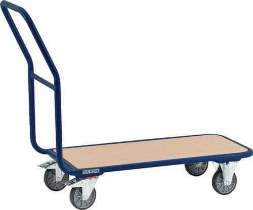 TECWERK Plattformwagen Ladeflächen L850xB450mm STA blau Trgf.250kg Gesamt-L.940mmTECWERK
