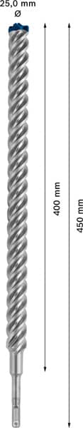 BOSCH EXPERT SDS plus-7X Hammerbohrer, 25 x 400 x 450 mm. Für Bohrhämmer