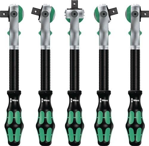 WERA Schwenk- u.U.-Knarre Zyklop Speed 1/2 Zoll Anz.Z.72 L.277mm 2K-Griff WERA