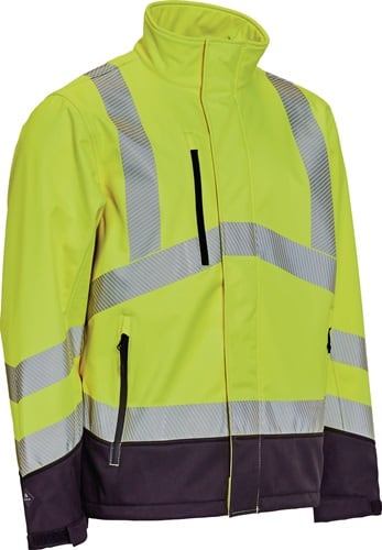 Warnschutz-Softshelljacke VISIBLE XTREME warngelb/schwarz ELKA RAINWEAR