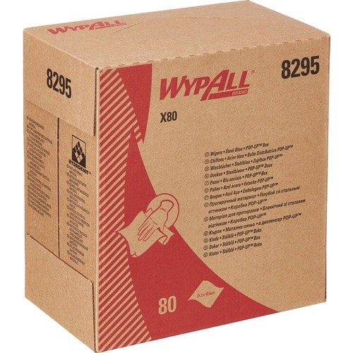 WYPALL Wischtuch WypAll® X80 8295 L.ca.427 mmxB.ca.212mm blau 1-lagig 5 Boxen/KT WYPALL