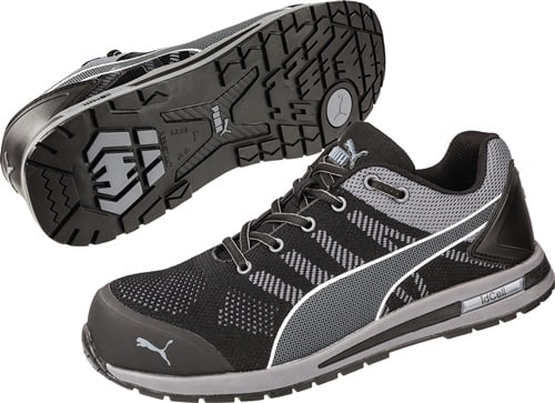 PUMA Sicherheitsschuh Elevate Knit BLACK LOW Gr.42 W.11 schwarz/grau S1PS ESD HRO SR