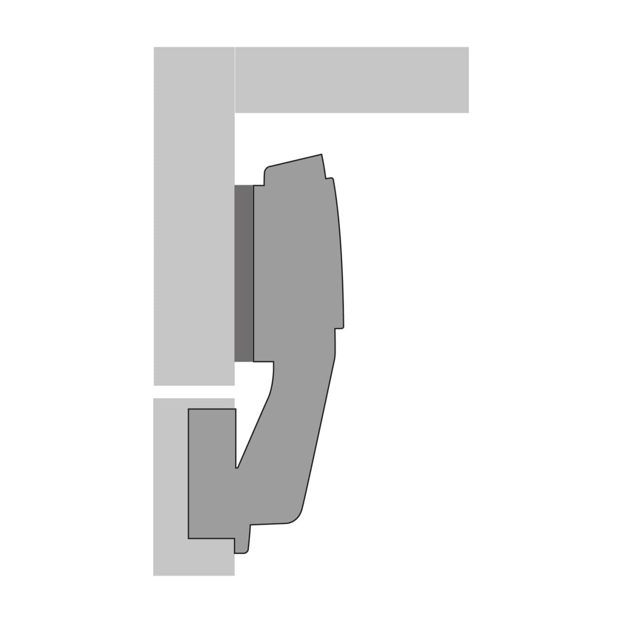 HETTICH Sensys Winkelscharnier W90 ohne Schließautomatik (Sensys 8669 W90), vernickelt, 9088217