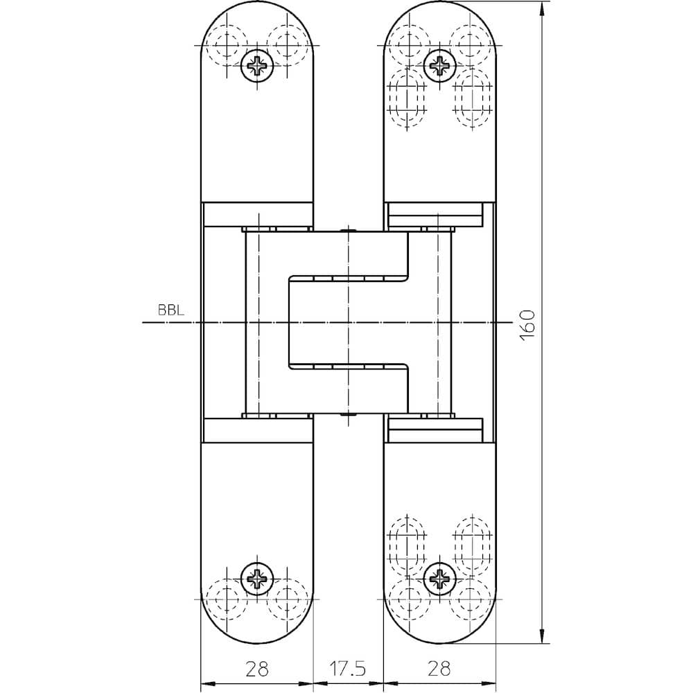 SIMONSWERK Verdecktliegendes Türband TECTUS® TE 340 3D,
