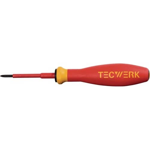 TECWERK Schraubendreher Gr.PH 1 Klingen-L.80mm VDE isol.TECWERK