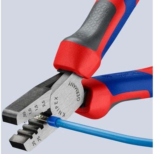 KNIPEX Aderendhülsenzange Gesamt-L.145mm 0,25-2,5 (AWG 23-13)mm² pol.