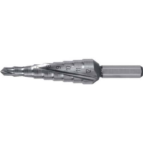 RUKO Stufenbohrer Bohrber.4-12mm HSS Spiralnut Z.2 Stufen 9 RUKO