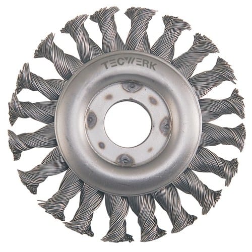 TECWERK Rundbürste D.115mm Drahtstärke 0,5mm VA-Draht 12mm 12500min-¹ TECWERK