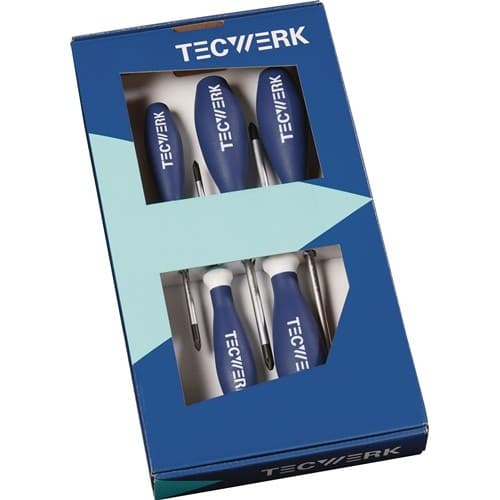 TECWERK Schraubendrehersatz 7-tlg.TORX® Mehrkomponentengriffe Rundkl.TECWERK