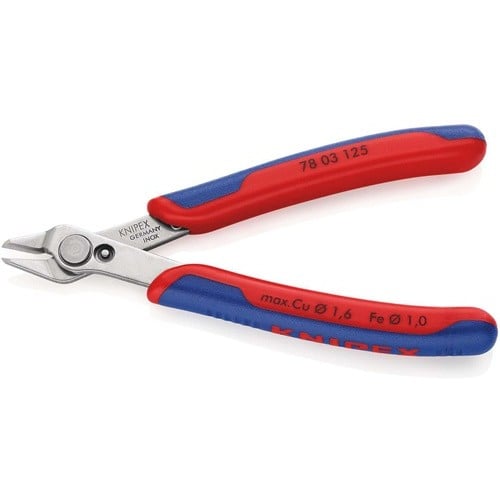 KNIPEX Elektronik-Seitenschneider Super-Knips® INOX L.125mm Form 0 Facette nein pol.