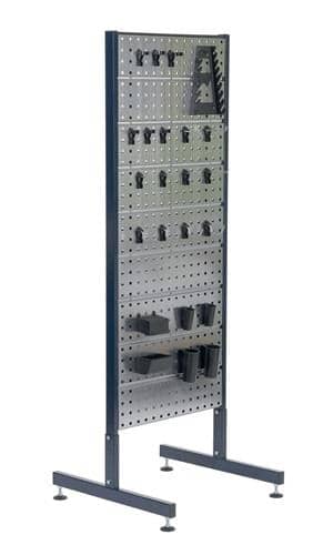 RAACO Doppelstativ m.6 Lochplatten beiseitig m.Werkzeughaken z.bestücken