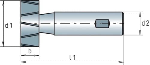 MAYKESTAG Schlitzfräser DIN 850D TypN D.10,5mm HSS-Co Z.8 L.3mm MAYKESTAG