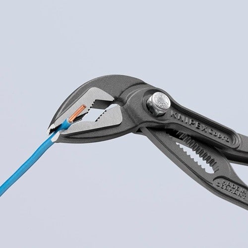 KNIPEX Wasserpumpenzange Cobra® ES L.180mm Spann-W.32mm grau atram.pol.