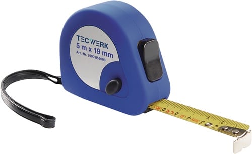 Taschenrollbandmaß L.3m B.16mm mm/cm EG II Ku.Automatic TECWERK