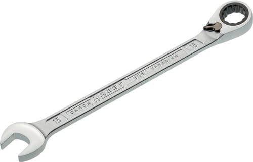 HAZET Maulringratschenschlüssel 606 SW 15mm L.218mm umschaltbar,Rings.15Grad HAZET