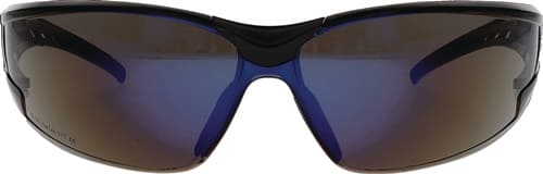 PRO FIT Schutzbrille EN 166 EN 172 Bügel schwarz/blau,Scheibe verspiegelt