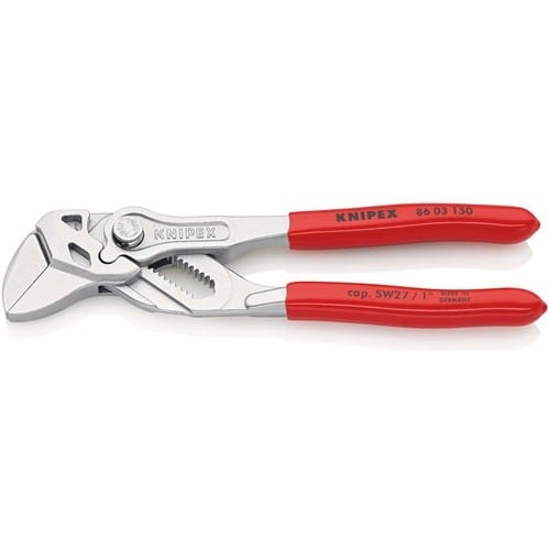 KNIPEX Zangenschlüssel L.150mm Spann-W.27mm verchr.Ku.-Überzug KNIPEX