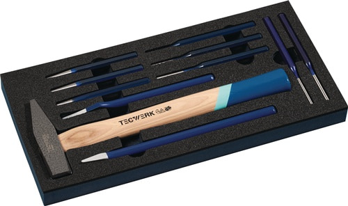 TECWERK Werkzeugmodul 11-tlg.1/3-Modul Meißel,Splintentreiber TECWERK