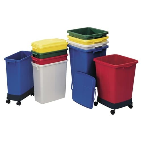 GRAF Fahrwagen m.weichen Rollen Abfallsammler 60l dunkelgrau GRAF