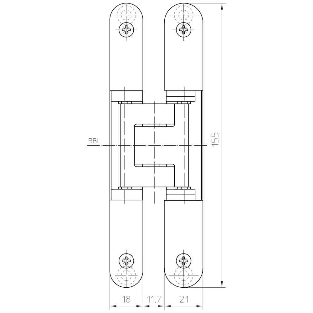 SIMONSWERK Verdecktliegendes Türband TECTUS® TE 240 3D,