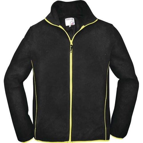 TERRAX Herren Fleecejacke Gr.XL schwarz/limette