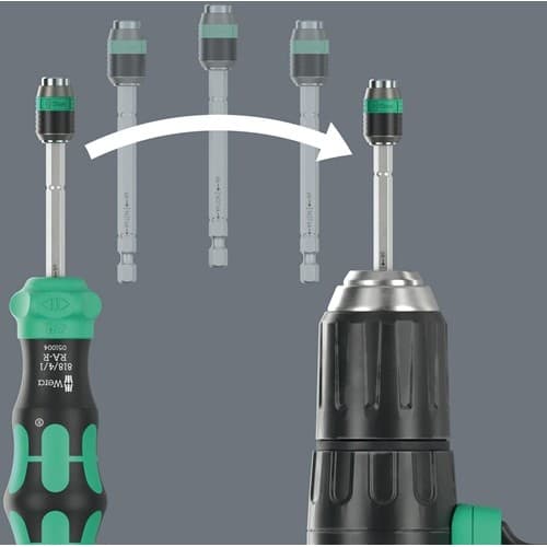 WERA Magazinbithalter Kraftform Kompakt 26 RA-R 6-tlg.m.Tasche WERA