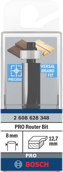 BOSCH Bündigfräser Standard for Wood, 8 mm, D1 12,7 mm, L 25,4 mm, G 68 mm