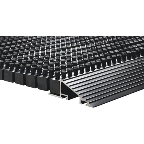 Fußmatte Alu-Anlaufkante schwarz/schwarz PP/Alu L500xB800xS22mm