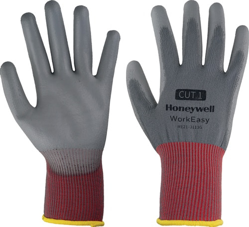 HONEYWELL Handschuh Workeasy 13G GY PU 1 Gr.10 grau/rot EN 388 PSA II HONEYWELL