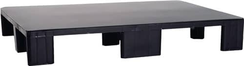 KIGA Displaypalette L800xB600xH117mm 9 Füße geschl.Recycling-PE schwarz-anthrazit